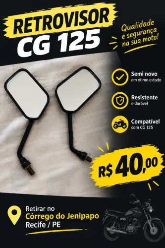 Retrovisor CG 125 - Semi Novo