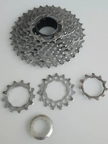 Engrenagem 9v, Shimano Deore XT M-770, excelente, sem desgastes, (Anos 90).