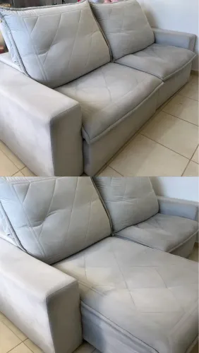 Sofá retrátil e reclinável molas ensacadas 4 lugares Cinza