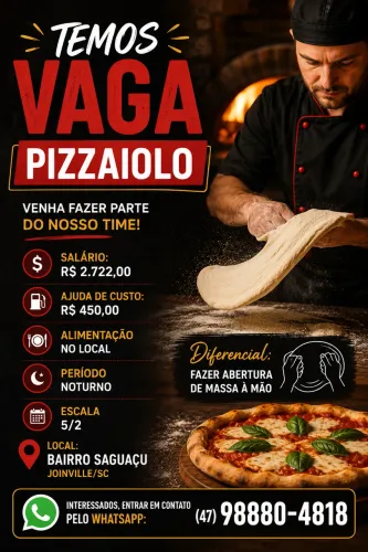 VAGA DE PIZZAIOLO - JOINVILLE/SC