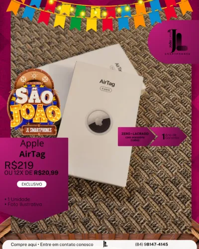 APPLE AIRTAG, (01 UNIDADE), LACRADO, EXCLUSIVO!