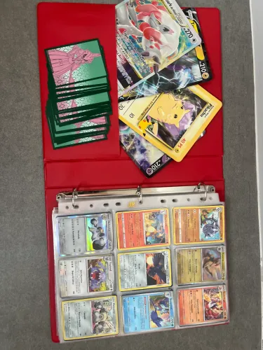 Coleção 540 cartas Pokémon + 4 cartas grandes + 27 envelopes