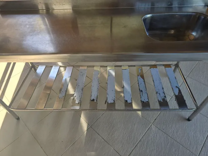 Bancada nova inox com pia