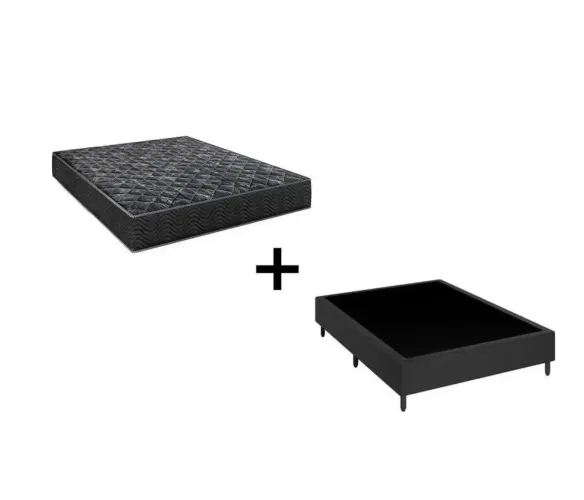 Cama  Box casal + colchão 