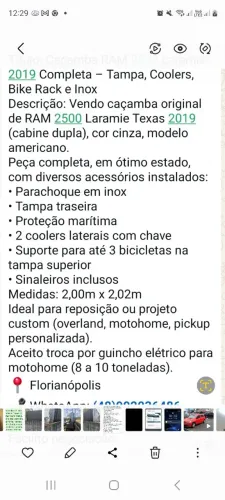 Caçamba Dodge Ram 2.500