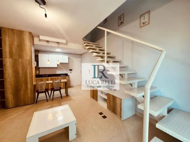 Apartamento Duplex com 1 dormitório para alugar, 50 m² Mobiliado - Bethaville I - Barueri/