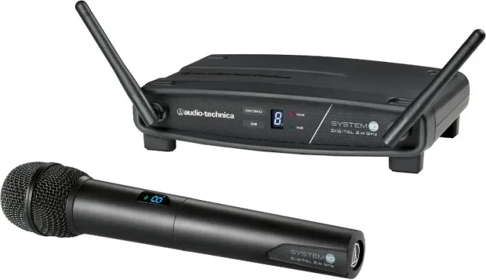 Audio-Technica Sistema de microfone portátil sem fio System 10 ATW-1102 Profissional