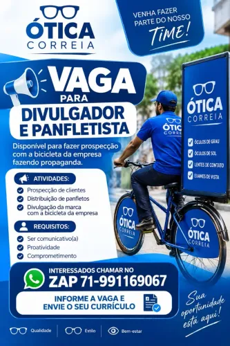 Vaga para Divulgador de Otica