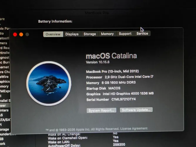 Macbook Pro 13pol i7 8GB