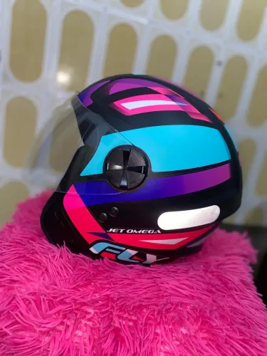 Capacete Para Moto Aberto Fly Jet Hg Ômega
