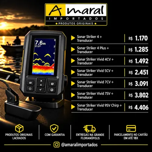 Sonar G. Echomap e Striker sob encomenda