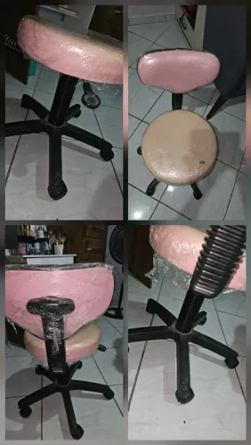 Cadeira mocho rosa em perfeito estado 