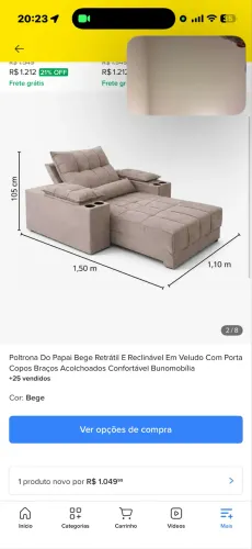 Poltrona nova com nota fiscal 