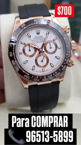 Relógio ROLEX DAYTONA AUTOMÁTICO ROSE GOLD ENTREGAMOS 