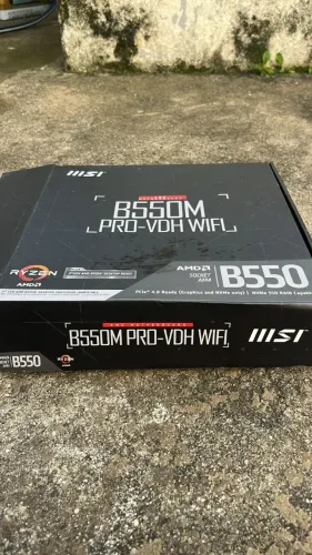 Placa-Mãe MSI B550M PRO-VDH WIFI AM4 + Caixa e Nota Fiscal
