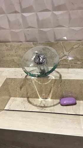 Torneira monocomando cascata vidro