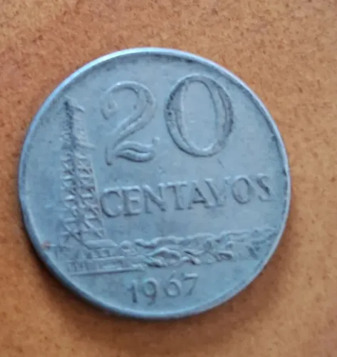 Moeda 20 Centavos Cruzeiro Novo - 1967/1970