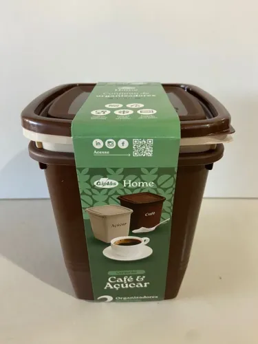 Kit Organizadores Café e Açúcar Giplás - Organização e Estilo na Sua Cozinha