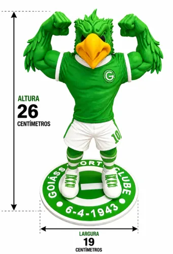 Mascote Goiás Periquito - Em 3d - Torcedor Coleção 2026