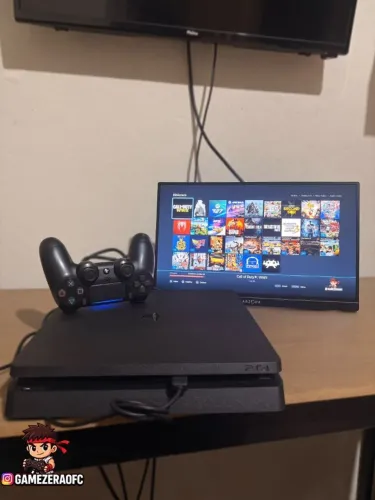 PS4 Slim 1TB Desbloqueado - Aceito seu usado como parte do pagamento