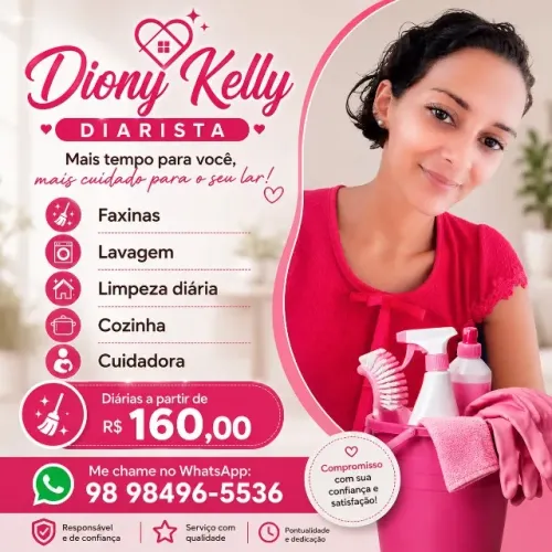 Diarista - Cozinheira - Faxina