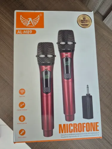 Kit 2 microfones Sem fio NOVO