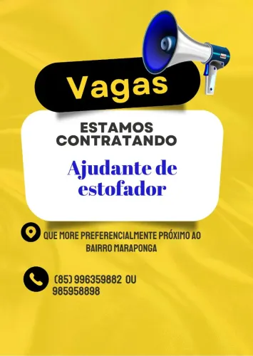 Vaga ajudante de estofador 