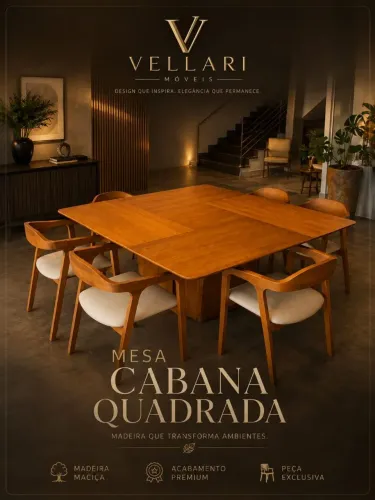 Mesa Cabana Quadrada - Vellari