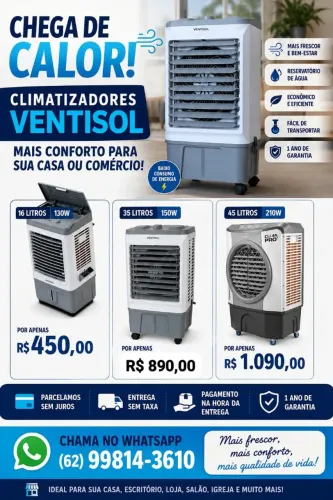 Climatizadores ventisol 16 a 125 lts