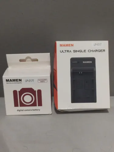 Bateria e carregador para câmera Canon, modelo LP-E17