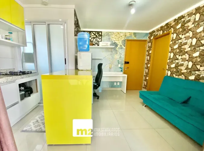 Flat 1 suíte com vista para o Parque Vaca Brava