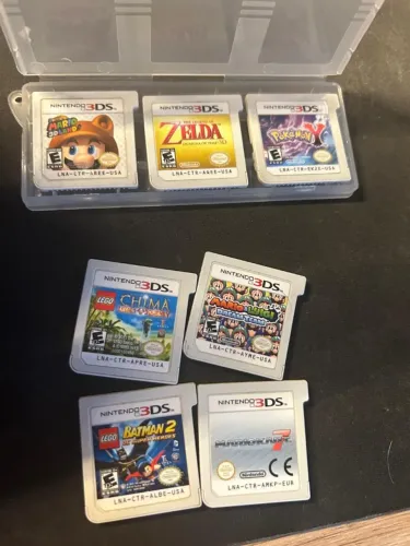 Lote 7 Jogos Nintendo 3DS (Pokémon Y, Zelda, Mario)