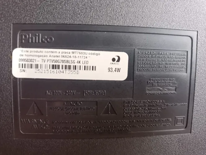 Philco Smart TV 50" 4K usada