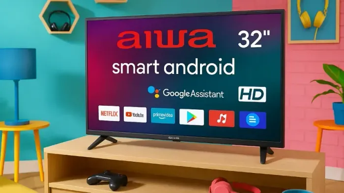 SMART TV AIWA 32" HD ANDROID TV - R$ 750,00