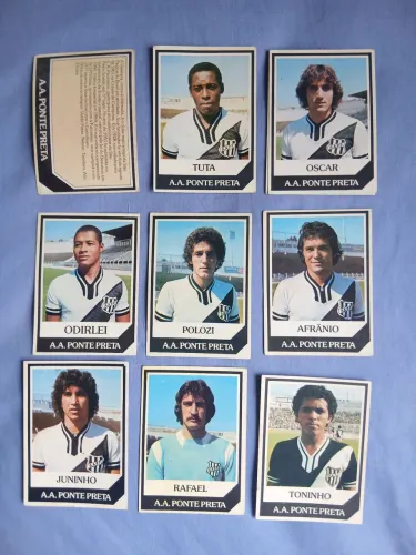 Lote de cards ping pong futebol - Ponte Preta