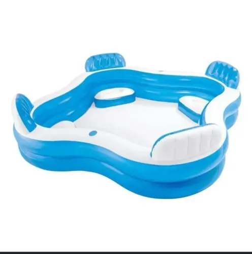 Piscina Familiar Com Assento e Porta Copos
