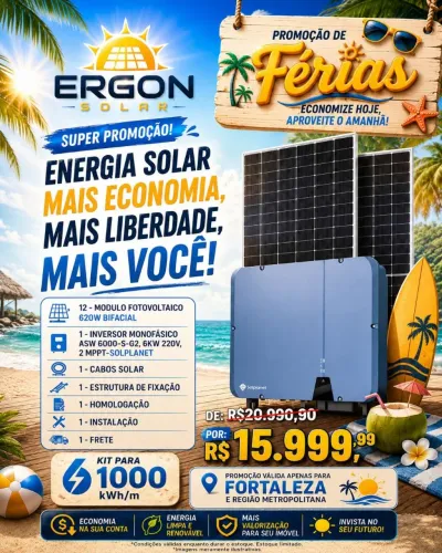 Energia Solar Kit Solar completo