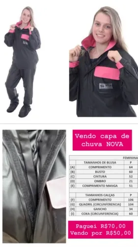 Capa de Chuva Feminina