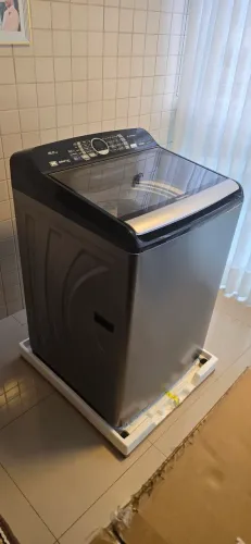 Maquina de lavar PANASONIC 16kg Active Foam Aço Inox
