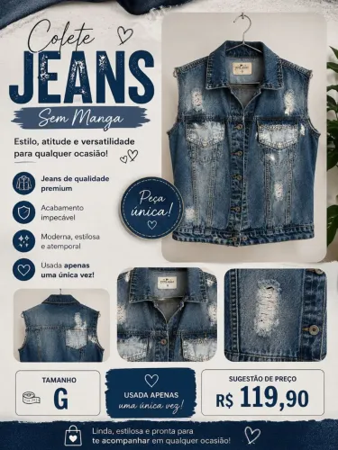 Colete Jeans