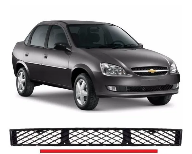 Grade Central ( Meio ) Preta do Parachoque Corsa Classic 11 12 13 14 15 ds