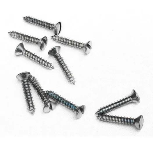Parafuso Cabeça Cônica Fenda 3,8 x 19mm Auto Atarraxante Zincado Jogo com 10