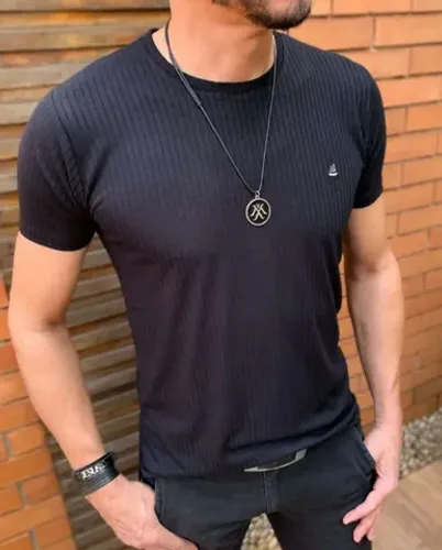 Camisetas Na Malha Canelada 