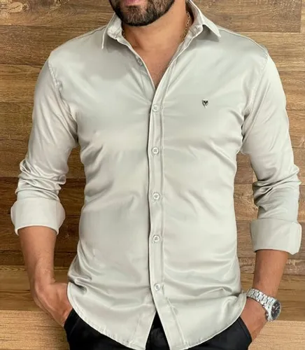 Camisas no Algodão Slim