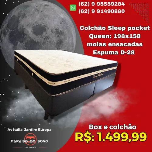 Colchão medida queen + Box