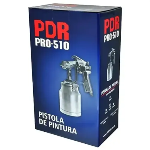 Pistola de Pintura Sucção 1.6mm Com Regulador Pro-510r-PDR