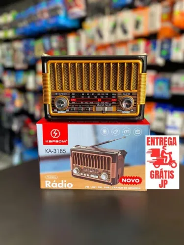 RÁDIO RETRÔ FM AM BLUETOOTH KAPBOM KA-3185