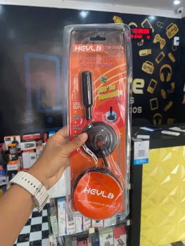 Antena de TV HD Digital 360 recepção, interno e externo a prova d'água cabo 5m