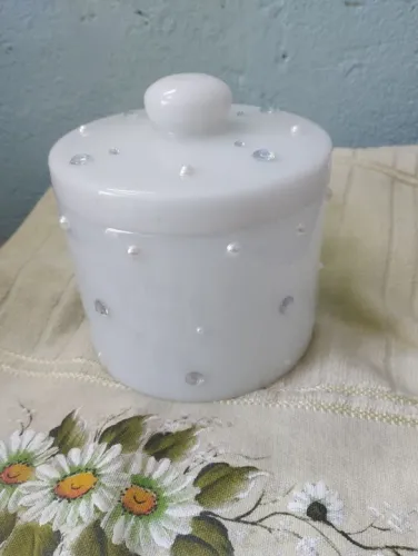 Pote em opalina para algodão