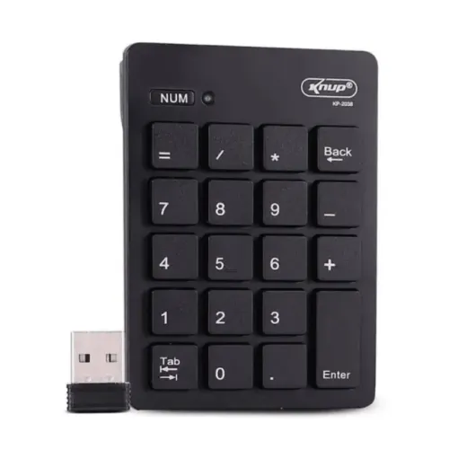 Teclado Numérico Sem Fio USB Knup KP-2038 - WZetta